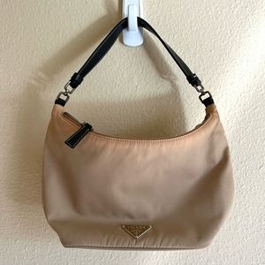 Vintage Prada Hobo/ Beige
